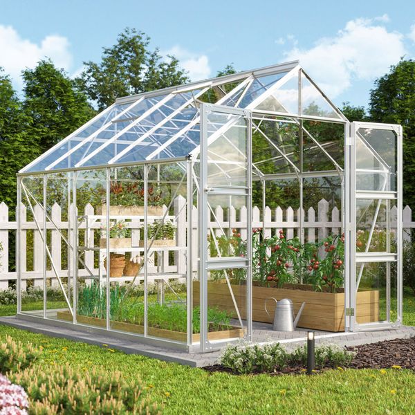 Vitavia Gewächshaus "Domus 8300", aluminium, 8,3 m²,3 mm ESG