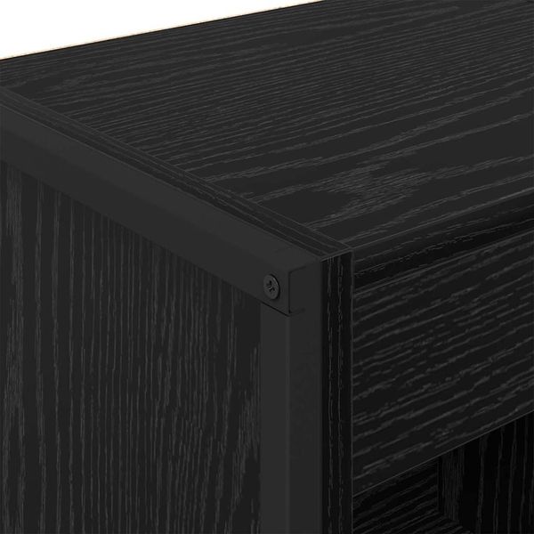 vidaXL Bücherregal Schwarz Eichen-Optik 40 x 30 x 155 cm Holzwerkstoff 886372 Bild 8