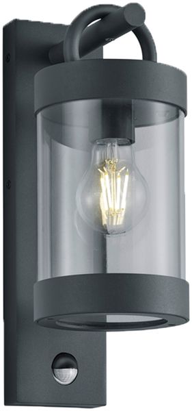 LED Außenwandleuchte mit Bewegungsmelder, Laterne Anthrazit, Höhe 33cm Bild 2