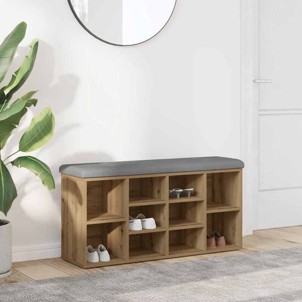 vidaXL Schuhbank Artisan-Eiche 102x32x50 cm Holzwerkstoff 857626