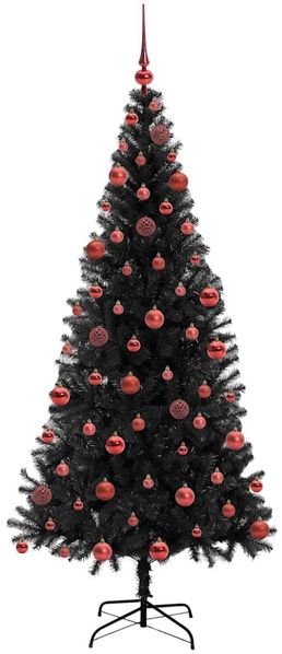 vidaXL Weihnachtsbaum mit 300 LEDs mit Ständer Schwarz 180 cm PVC 3396478 Bild 4