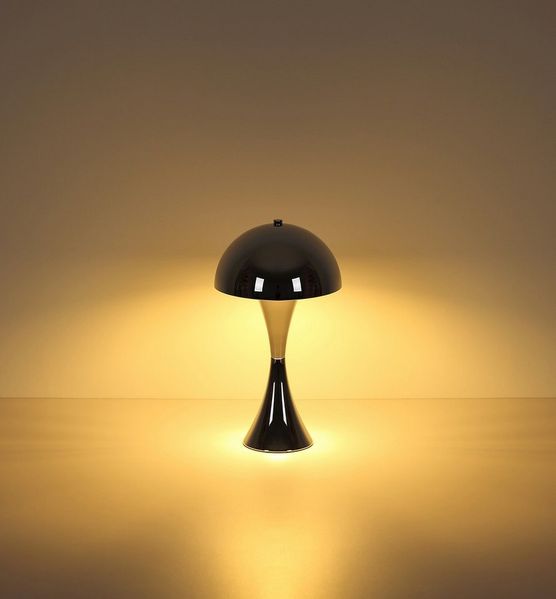 OTTO home Tischleuchte Sivvia Pilzlampe, Ein-/Ausschalter, ohne Leuchtmittel, Wippschalter am Kabel, Schirm in Pilzform, Pilzschirm, Metall, E27