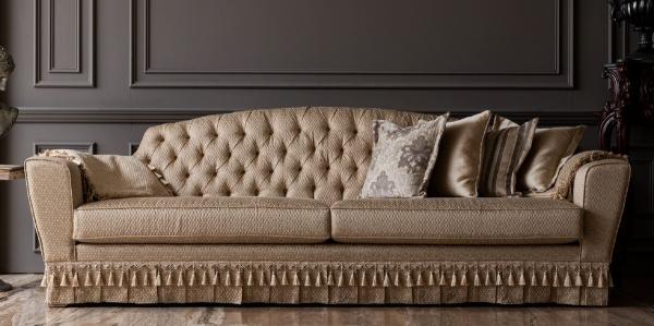 Casa Padrino Luxus Barock Sofa Gold - Handgefertigtes Wohnzimmer Sofa im Barockstil - Barock Wohnzimmer Möbel