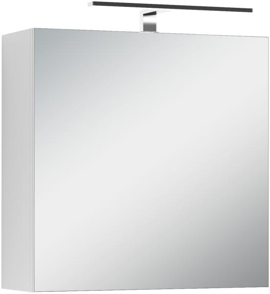 byLiving 'Spree' Spiegelschrank mit Soft-Close-Funktion und LED-Beleuchtung, Holz weiß, 60 x 20 x 60 cm