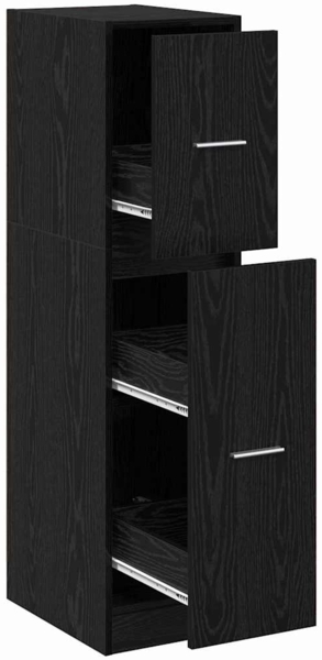 vidaXL Apothekerschrank Schwarze Eiche 30 x 41 x 118 cm Holzwerkstoff 869002