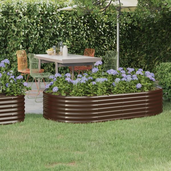 vidaXL Hochbeet Verzinkter Stahl 175x100x36 cm Braun 318990