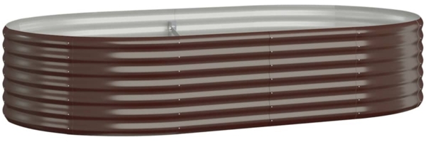 vidaXL Hochbeet Verzinkter Stahl 175x100x36 cm Braun 318990