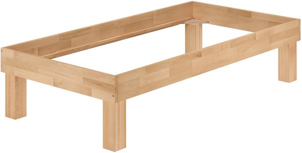 Hohes Einzelbett Doppelbett Holzbett Buche geölt Breite wählbar mit hohen Füßen V-60.87-200HoR