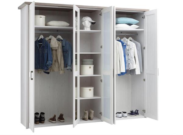 Kleiderschrank >Lebbie< in Pinie Weiß - 241x212x62cm (BxHxT) Bild 5