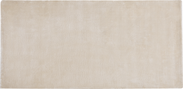 Teppich Viskose hellbeige 80 x 150 cm Kurzflor GESI II