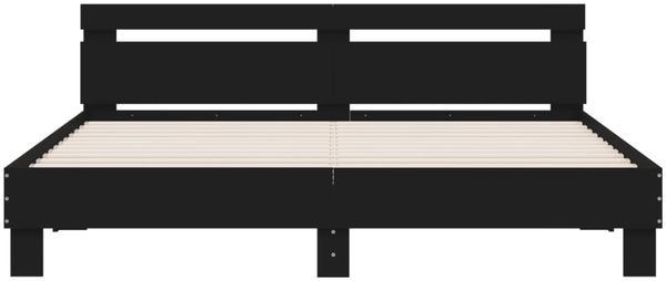 vidaXL Bettgestell mit Kopfteil und LED-Beleuchtung Schwarz 180x200 cm 3207526 Bild 7