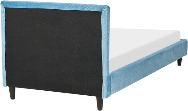 Bett mit Lattenrost FITOU 90 x 200 cm Samtstoff Hellblau Bild 6