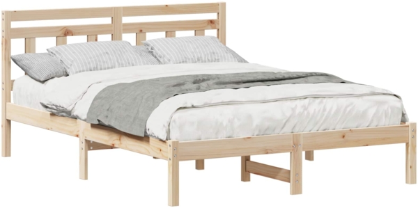 vidaXL Bettrahmen Braun 120 x 200 cm Massives Kiefernholz 872374