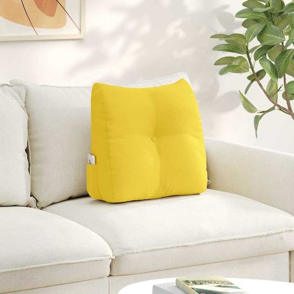 vidaXL Rücken Kissen Helles Gelb 45 x 24 x 50 cm Stoff 42014363