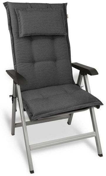 Beautissu HighLux HL Hochlehner Auflage 120 x 50 x 7 cm Anthrazit Bild 3