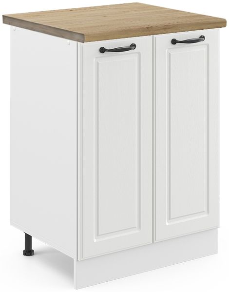 Küchenunterschrank R-Line Weiß Landhaus 60 cm , AP Eiche Vicco