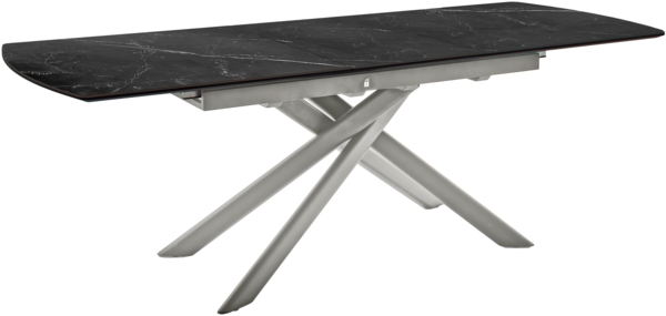 VANINO Auszugstisch - Schwarz-marmoriert / Schwarz-matt-lackiert Bild 21