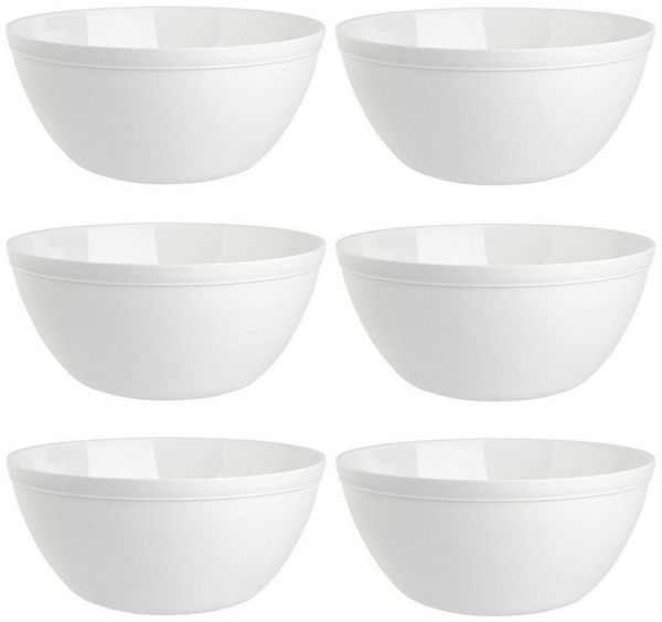 Engelland Müslischüssel Plastikschale, 900 ml, PP-Kunststoff (BPA-frei), (Vorteils-Set, 6-tlg), spülmaschinengeeignet, mikrowellengeeignet, Ø 16 cm, BPA-frei