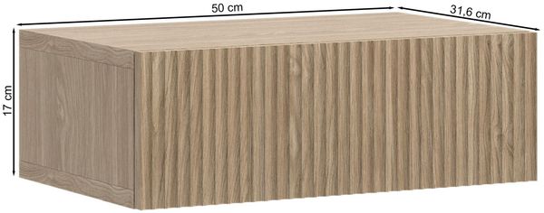 Selsey 'Nolie' Nachtkonsole mit Schublade, Eichenholzoptik, ca. 17 x 50 x 32 cm Bild 5