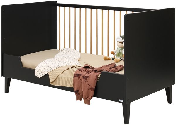 ToiToiKids Xem Bett – 70 x 140 cm – Mattschwarz/Ei - Material: MDF / Buche - Babypark. de