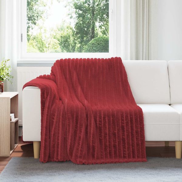 vidaXL Überwurfdecke Bordeauxrot 200 x 150 cm Fleece 42016850