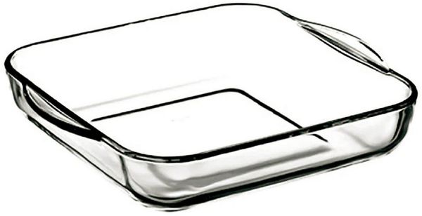 Pasabahce Auflaufform rechteckig 1950cc ohne Deckel, Backform, Servierform eckig aus Glas 22 x 6 x 25,5 cm