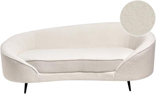 3-Sitzer Sofa Bouclé weiß schwarz SAVAR