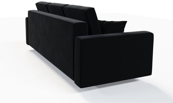 Sofa 3-Sitzer CARDE mit Schlaffunktion Schwarz Bild 3