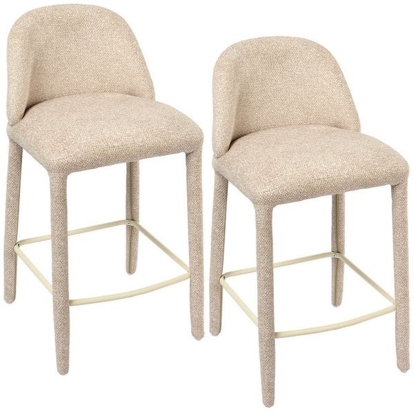 Duhome Barhocker (5520A1), 2er/4er Set, Barstuhl aus Bouclé