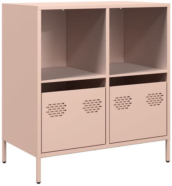 Sideboard, Kommode Rosa 68x39x73,5 cm Kaltgewalzter Stahl j2497p