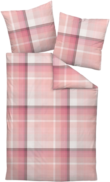 Mako-Satin-Bettwäsche Milano 135 x 200 cm, Baumwolle, Rot, Orange