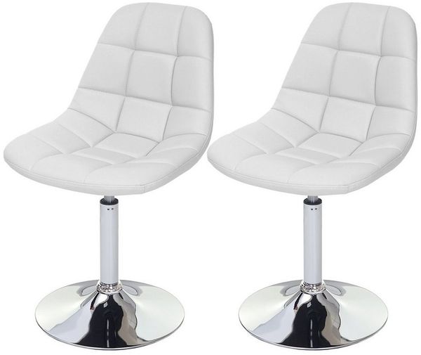 MCW Esszimmerstuhl MCW-A60-2 (Set, 2 St), 2er-Set, Rutschsicher durch Kunststoff-Fußbodenschoner, drehbar 360°