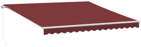 vidaXL Markise Manuell Weinrot 400x300 cm 3215225