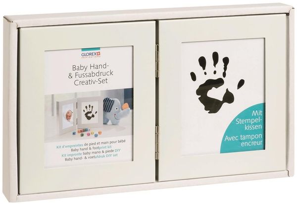 Memory Abdruck-Set 20,4 x 12,2 cm 2-teilig mit Stempelkissen Alu