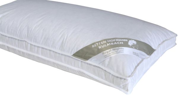 Betten Hofmann Daunenkissen 40x80 cm 600 g Kopfkissen Außensteg prall 100% neue Daunen