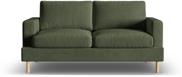 Micadoni Sofa Aliya 2-Sitzer Samt Moßgrün Melange