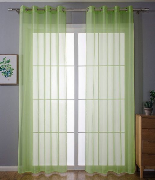Gardinenbox Gardine (2 St), Ösen, transparent, Voile