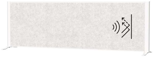 MAUL Tisch Trennwand Akustik MAULconnecto 160x50 cm | Raumteiler für Schreibtisch, Sideboard | Raumtrenner mit Standfüßen | Akustikvlies (4000 g/m²) als Sichtschutz und Schalldämmung