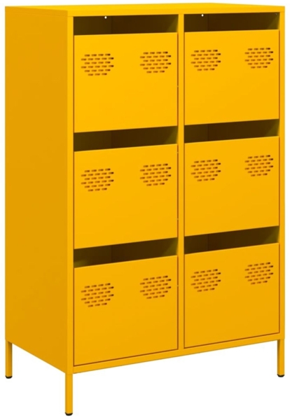 vidaXL Highboard Senfgelb 68x39x101,5 cm Stahl 851223