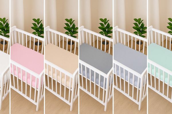 BabyLux Spannbettlaken für Beistellbett 50x90 cm Musselin Bettlaken mit Gummizug, Gummizug: Ja, 50x90_Musselin_Weiß