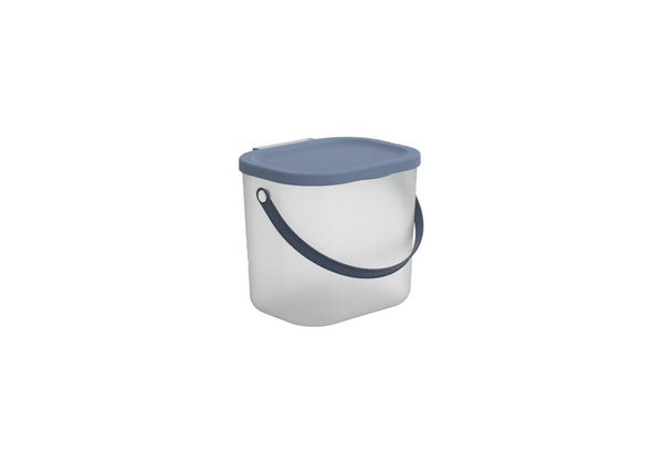 Rotho Waschmittelbehälter Albula 6 L blau transparent Waschmittelbox mit Deckel