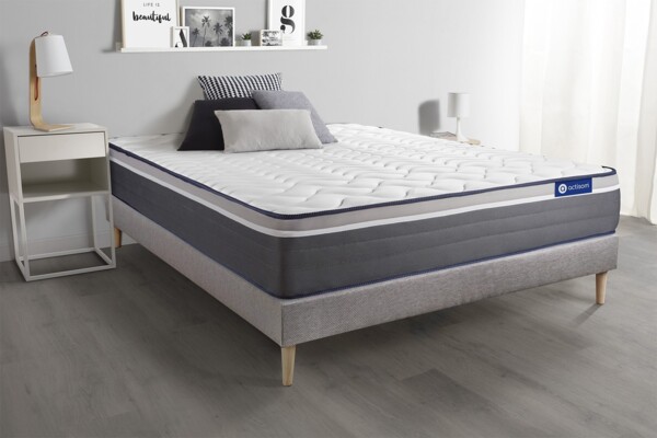 Actilatex plus matratze 150x190 cm + Bettgestell mit lattenrost - Dicke : 26cm - Latex und Memory-schaum - H5 Bild 2