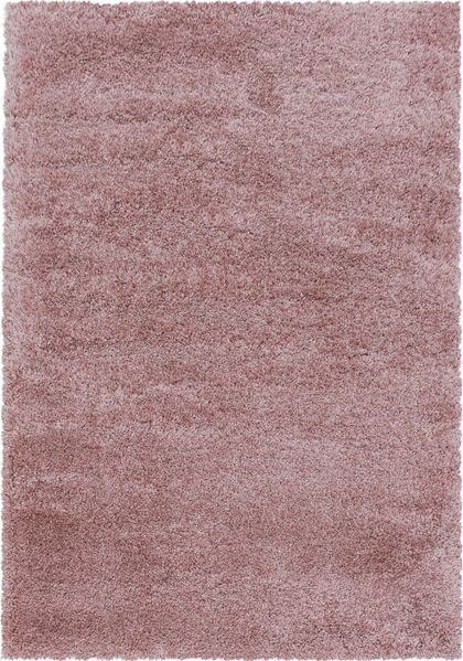 Hochflor Teppich Francesca rechteckig - 280x370 cm - Rosa