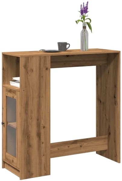 Bartisch, Stehtisch, Bistrotisch mit Regal Artisan-Eiche 101x40x103,5 cm Holzwerkstoff