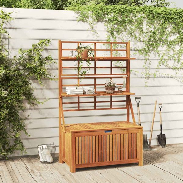 vidaXL Aufbewahrungstruhe mit Rankgitter 99x55x160cm Massivholz Akazie 311881