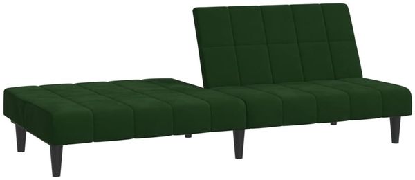vidaXL Schlafsofa 2-Sitzer Dunkelgrün Samt 375843 Bild 4