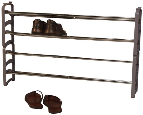 Ausziehbares Schuhregal "Dean" im 4er Set, grau