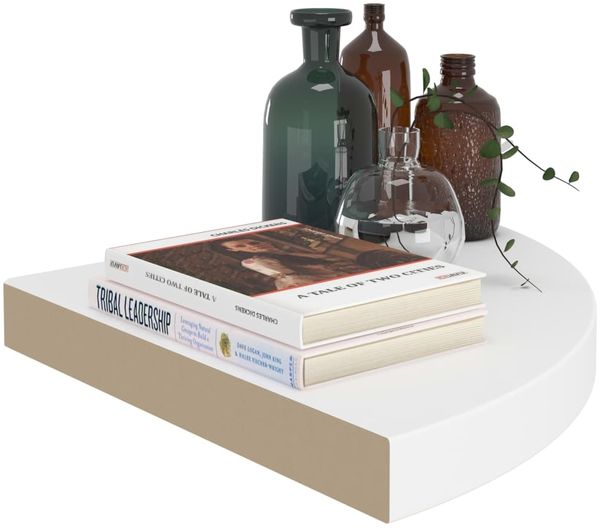 vidaXL Schwebende Eckregale 2 Stk. Weiß 35x35x3,8 cm MDF 323917 Bild 7