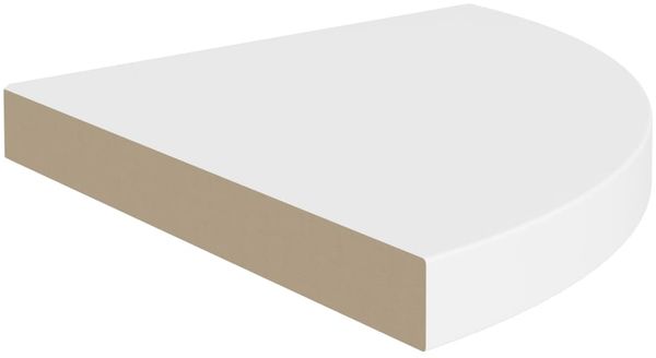 vidaXL Schwebende Eckregale 2 Stk. Weiß 35x35x3,8 cm MDF 323917 Bild 4