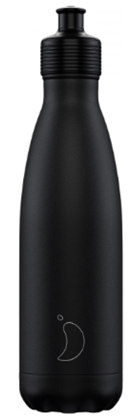 SportThermosflasche Einfarbig 500ml schwarz